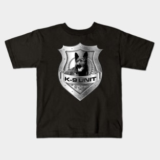 Metal K-9 Unit Badge - German Shepherd Kids T-Shirt